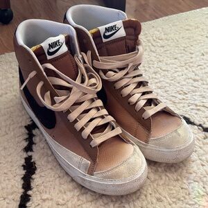 Nike Brown and Black High-Top Sneakers